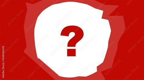 Animation of a moving red question mark on white and red background Stock Video | Adobe Stock