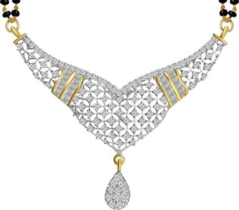 Buy YouBella Women's Pride American Diamond Gold Plated Mangalsutra ...