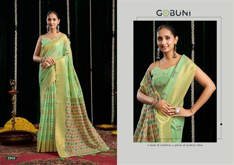 Gobuni Shikha Soft Spun Cotton Jari Saree Collection