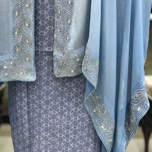 Buy Blue Viscose Georgette Summer Cape With Hand Cut Daana Work, Summer ...