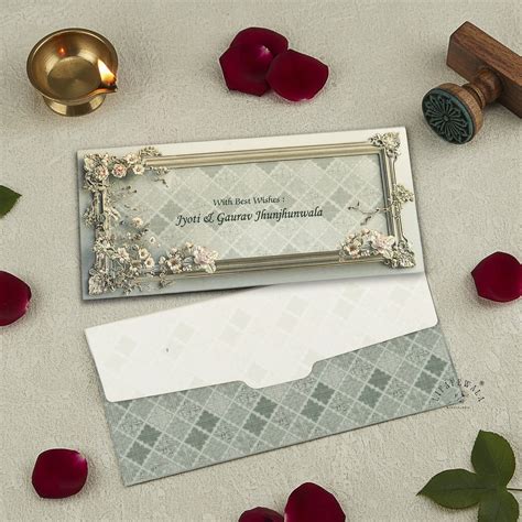 Floral Velvet Feel Money Envelopes | LIFAFEWALA Shagun Lifafa (Pack of