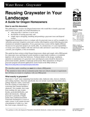 Fillable Online extension oregonstate Reusing Graywater in Your ...