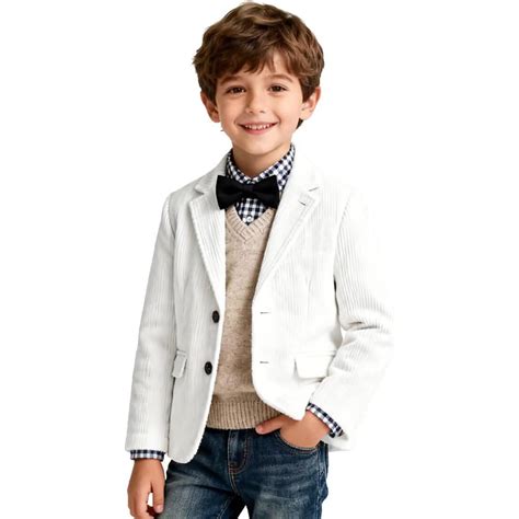 Boys Corduroy Blazer Jacket Retro Slim Fit Formal Sport Coats for ...