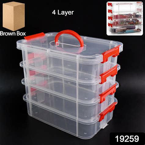 4-Layer Transparent Multipurpose Storage Box – Gharelu Bazaar