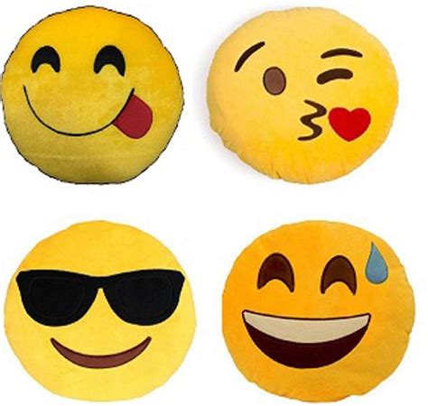 Buy Supreme Home Collective Plush Emoji Velvet Soft Round Foodie, Kiss ...