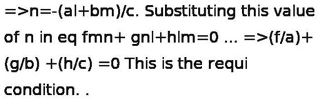 If lines having direction cosines given by al+bm+cn=0 and fmn+gnl+hlm=0 ...