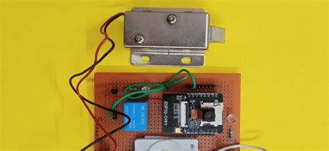 Image result for Door Lock System Using Battery Solenoid Lock Esp32 Cam Relay Module