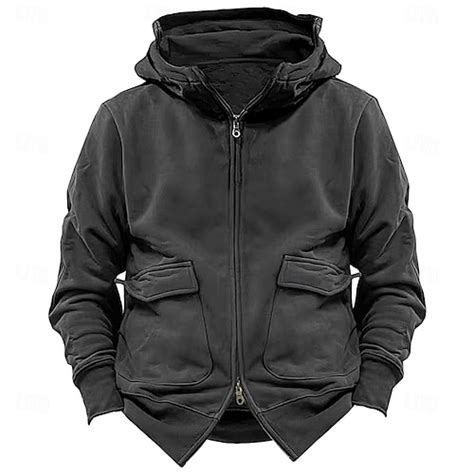 Men's Hoodie Quarter Zip Hoodie Tactical Hoodie Tactical Wine Red Black ...