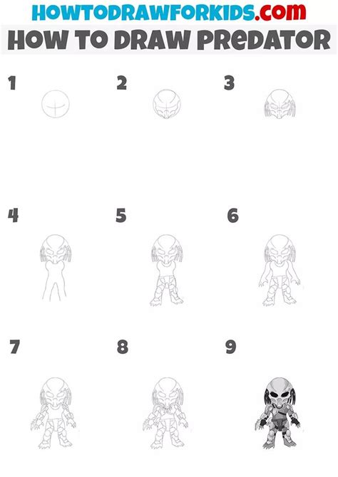 Image result for Predator Drawing Tutorial