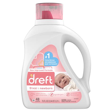 Dreft Stage 1: Newborn Baby, 48 Loads Liquid Laundry Detergent, 75 Fl ...