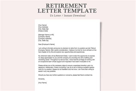 Retirement Letter Template,letter of Retirement,retirement Letter to Employer,retirement ...