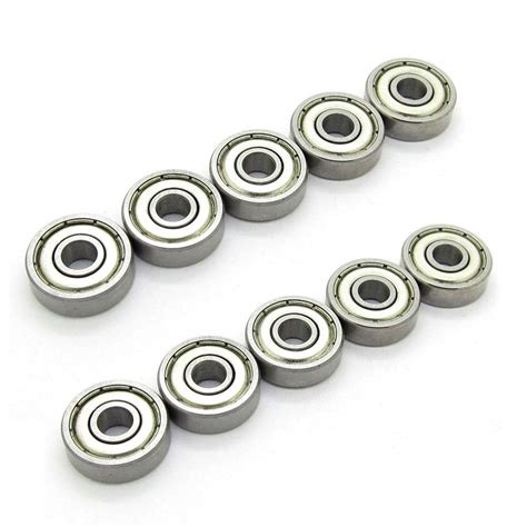 625ZZ 5 x 16 x 5 mm Deep Groove Ball Bearing, 10 Pcs, Metal Shielded ...
