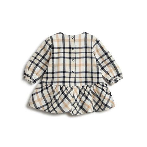 Chicco Girls Beige Checked Dress Beige - Dress – Chicco India