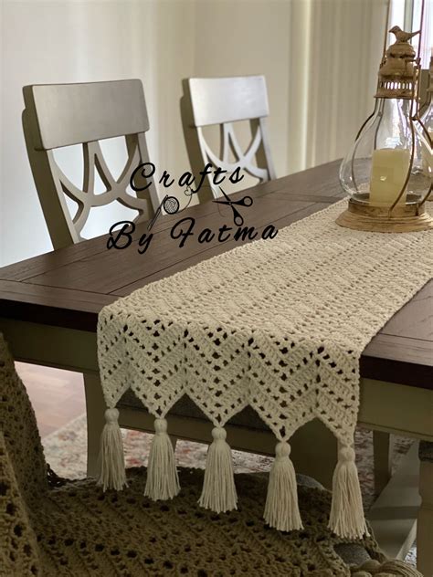Modern crochet table runnerfarmhouse chic table runner etsy – Artofit