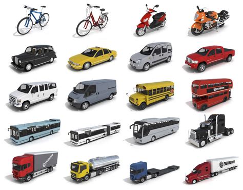 设计星素材分享平台 38个交通运输工具C4D模型合集 Transportation tools（C4D）