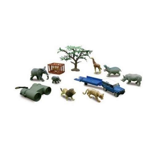 New Ray - WILD LIFE SAFARI ANIMAL SET, 3 ASSORTED STYLES, WINDOW BOX