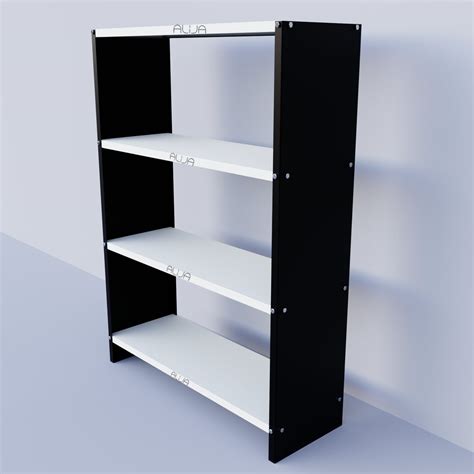 Solid Metal Bookcase/Library/Book Shelf/Rack (48 x 35 x 12 Inch) With 4 ...