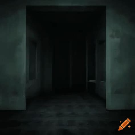 Creepy unnerving dark room with mysterious figure in the corner on Craiyon