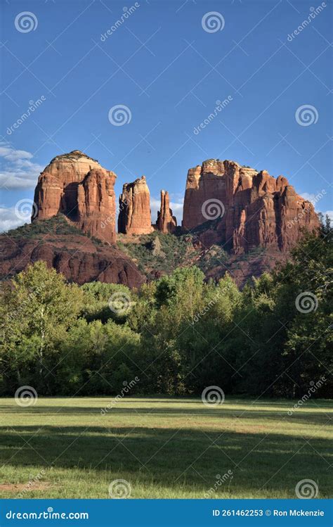Cathedral Rock in Red Rock Crossing Stock Image - Image of geology ...