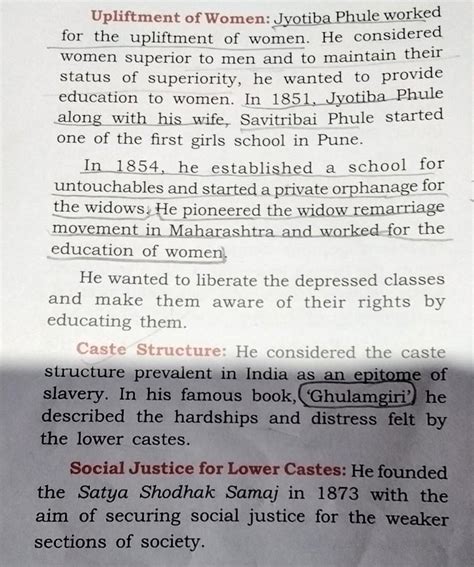 11. Discuss the role of Mahatma Jotiba Phule in the field of Social ...