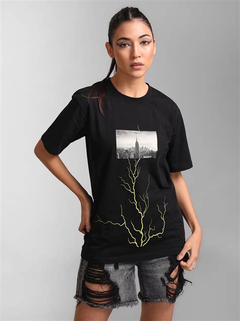 Lightning Graphic Black T-Shirt – KAZO