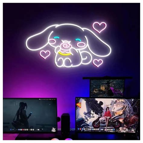 Buy Cinnamoroll Neon Sign Anime for Gamer Girl Room Wall Decor Japanese ...