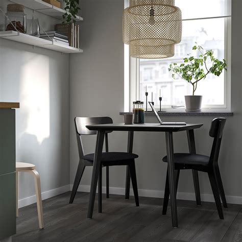 LISABO / LISABO table and 2 chairs, black/Tallmyra black/grey, 88x78 cm ...