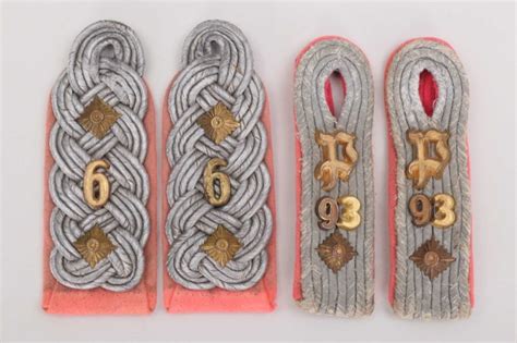 ratisbon's | Heer Panzer two pairs of officers' shoulder boards ...