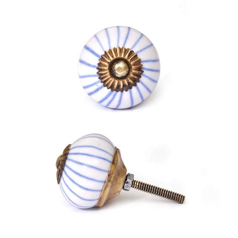 Blue lining and White Base Ceramic knob – NEERJA INTERNATIONAL INC