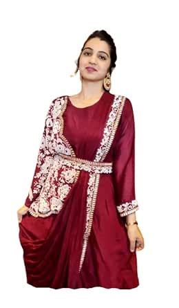 Buy Stoveorama Ready to Wear Lehenga Saree For Women's Bollywood Style ...