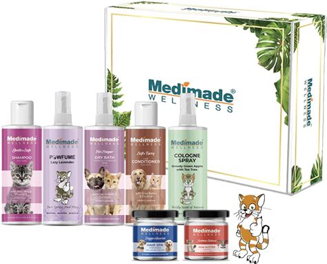 Buy Medimade Cat Grooming Kit for All Breeds | Complete Grooming Kit 7 ...