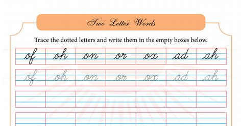 Cursive Writing 2 Letter Words 的图像结果