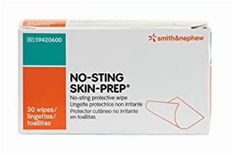 Smith and Nephew No-Sting Skin Prep Medical Wipes, Alcohol-Free First ...
