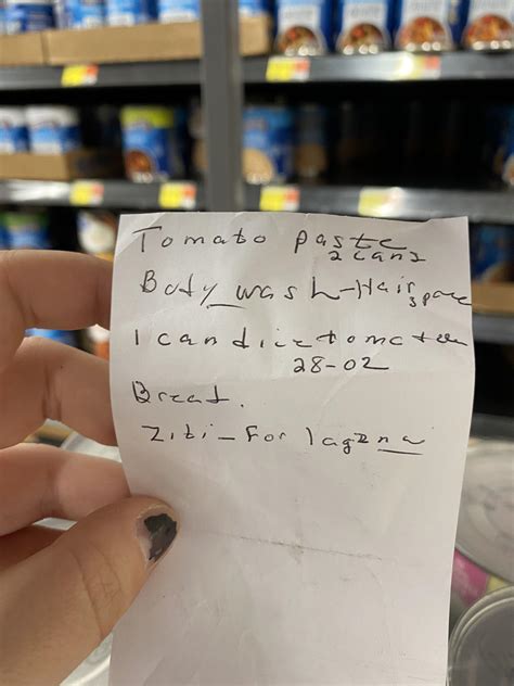 Someone’s making… lasagna? : r/found_shopping_lists