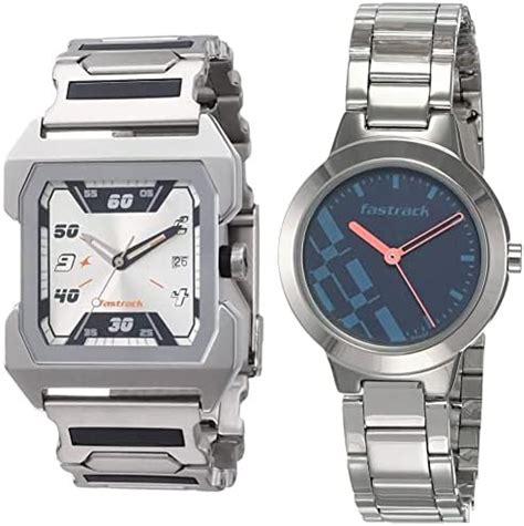 Fastrack Unisex Stainless Steel Analog Couple's Watches - Nk1474Sm01 ...