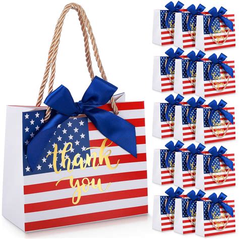 Amazon.com: Kolldenn 40 Pcs Veterans Day Thank You Gift Bags with ...
