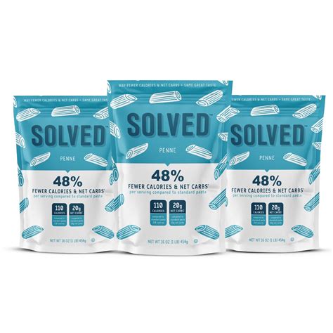 Amazon.com : SOLVED Low Calorie and Low Carb Penne Pasta (3 Pack) | 48% ...
