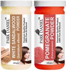PARK DANIEL Premium White Sandalwood Powder & Pomegranate Powder Combo ...