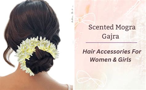 Temperia (2 Pcs) Scented Mogra Gajra Hair Accessories For Women & Girls ...