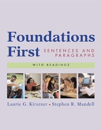 Buy Foundations First: Sentence to Paragraph With Readings Book Online ...