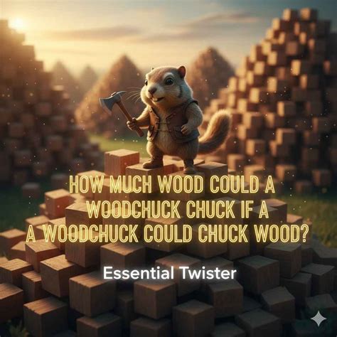 How Much Wood Could A Woodchuck Chuck: Essential Twister