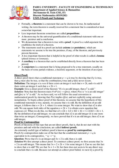 Unit 3B(maths) - maths sem 1 - PARUL UNIVERSITY - FACULTY OF ...