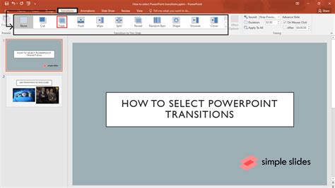 Image result for PowerPoint Transitions Setting