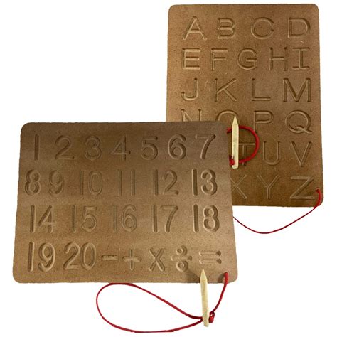 OSWAAL WOOD CRAFTS Wooden Alphabet Tracing Board for Kids | Educational ...
