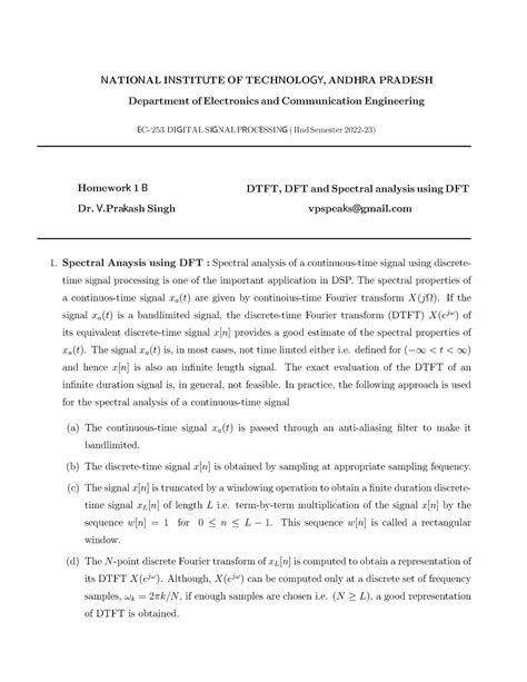 HW 1B - WAR - EC303 Odd 2020 Spectral Anaysis using DFT : Spectral ...