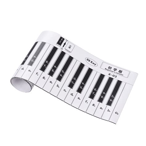 Buy Fingering Version 88 Keys Piano Keyboard Fingering Practice Chart ...