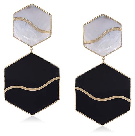 Varnika Arora Gold Plated Drop Earrings for Women (Multicolour) (VA SS ...