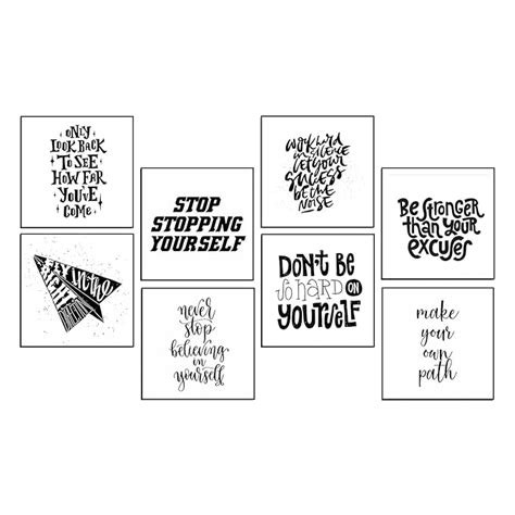 PAPER PLANE DESIGN Framed Quotes Poster Set of 8 for Office Walls ...