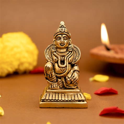 Buy Ekhasa 100% Pure Brass Kuber Murti (7 cm) | Kuber Statue for Vastu ...