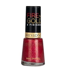Buy Revlon Womens Fire 'N' Gold 5 Finishes Nail Enamel, Red Grains, 8 ...